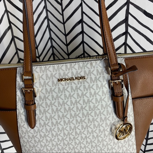 Michael kors Charlotte large TZ tote vanilla brown - Picture 7 of 12